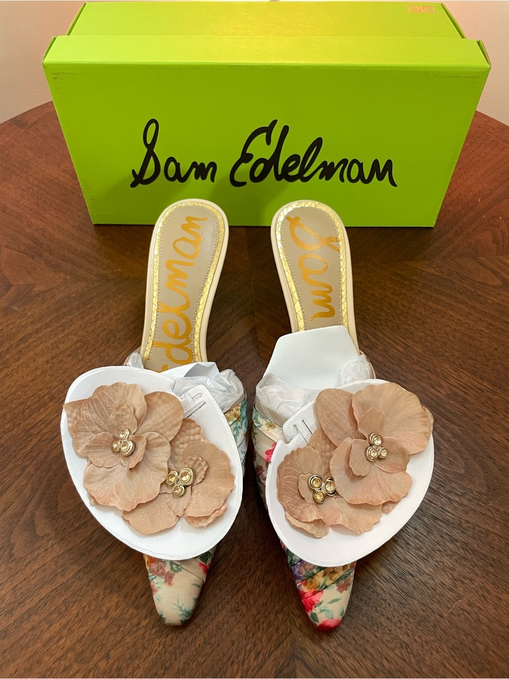 NWT Sam Edelman Bella Rose Floral Kitten Heel - Picture 5 of 7
